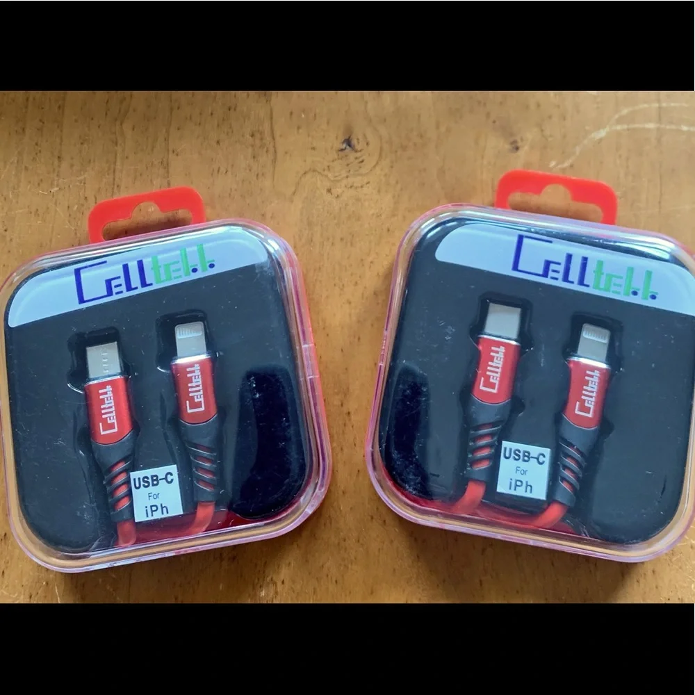 New CallTell USB-C cable for iPhone, new used. Qty2